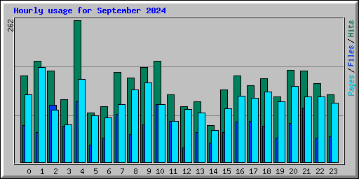 Hourly usage for September 2024