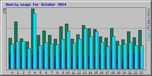 Hourly usage for October 2024